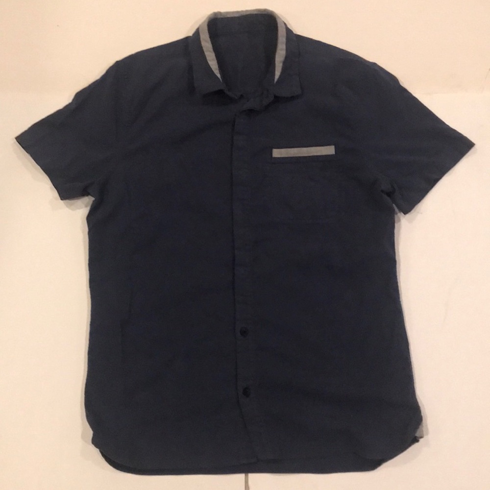 Lululemon mens dress navy blue shirt MDSM-1